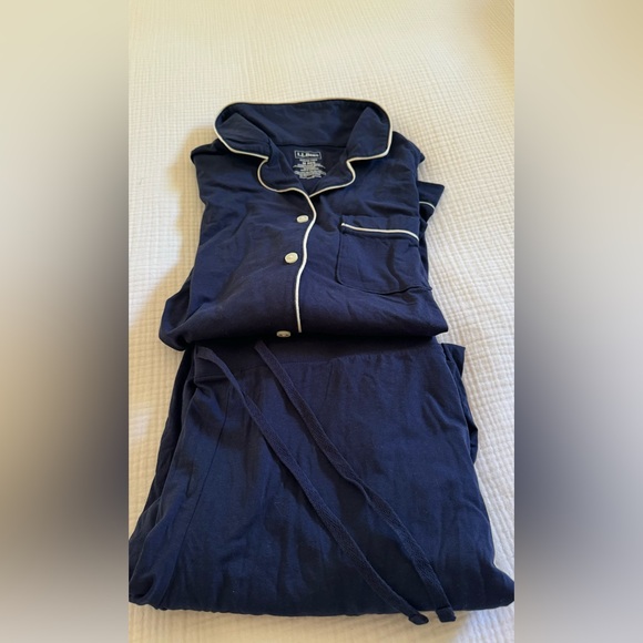 NWT LL Bean navy blue pajamas - Picture 7 of 8